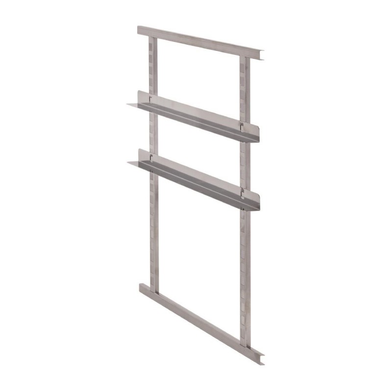 Kit de 4 glissières inox ajustables et 2 cadres métalliques Cambro pour DW585 CW808 Cambro Kit de 4 glissières inox ajustables et 2 cadres métalliques Cambro pour DW585 CW808 Cambro