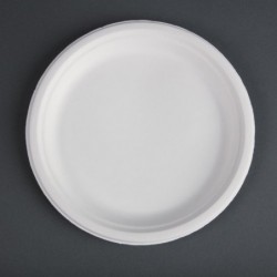 Assiettes en bagasse compostables Fiesta Compostable 26 cm (x50) CW904 Fiesta
