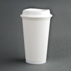 Gobelets à café réutilisables avec couvercles en polypropylène Olympia (lot de 25) CW929 Olympia