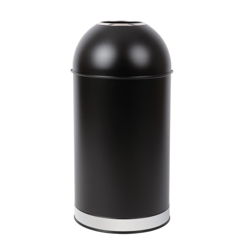 Poubelle dôme ouverte en acier Bolero noire 40L CW954 Bolero Poubelle dôme ouverte en acier Bolero noire 40L CW954 Bolero