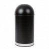Poubelle dôme ouverte en acier Bolero noire 40L CW954 Bolero