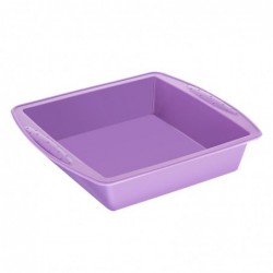 Moule à gâteau carré flexible en silicone Hygiplas violet 245mm CX049 Hygiplas