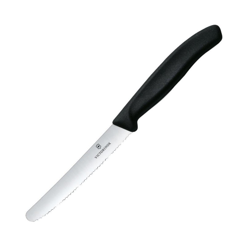 Couteau à tomate denté Victorinox 11cm noir CX740 Victorinox Couteau à tomate denté Victorinox 11cm noir CX740 Victorinox