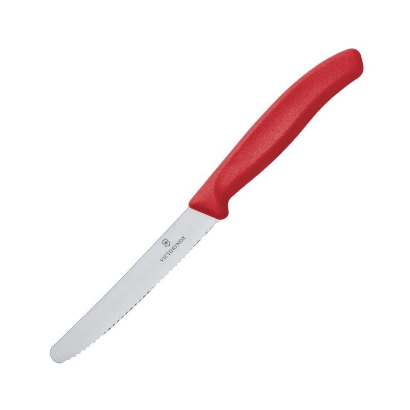 Couteau à tomate denté Victorinox 11cm rouge CX751 Victorinox Couteau à tomate denté Victorinox 11cm rouge CX751 Victorinox