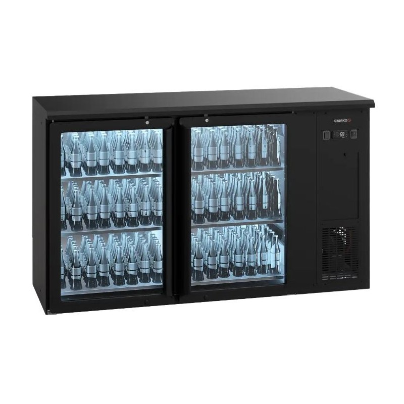 Arrière de bar Gamko E3/22GMU84 – 2 portes vitrées – Installation comprise