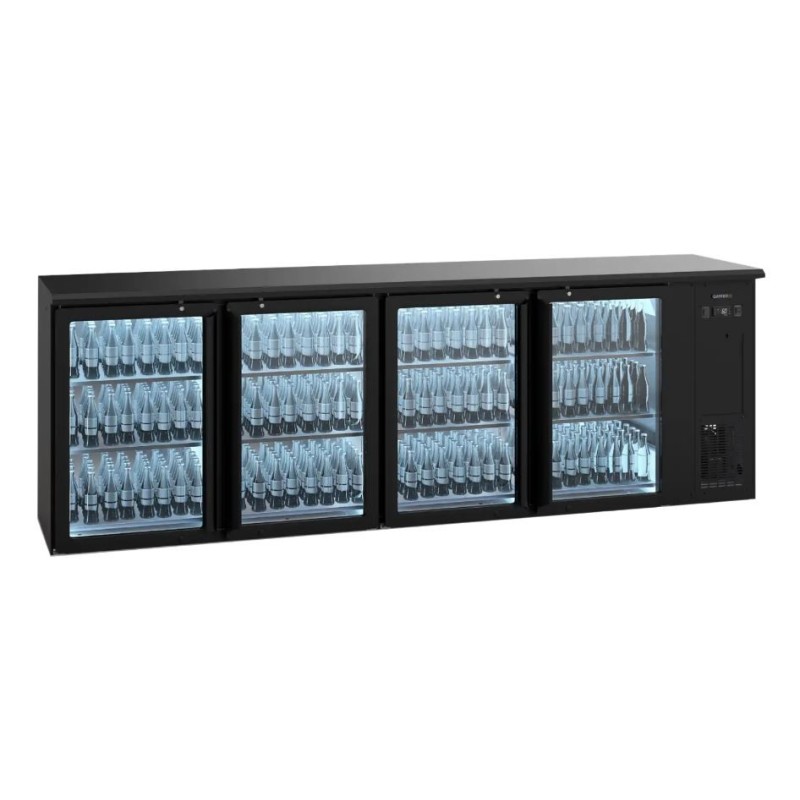 Arrière de bar Gamko E3/2222GMU84 – 4 portes vitrées – Installation comprise