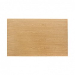 Plateau de table rectangulaire pré-percé coloris frêne naturel Bolero 700 x 1100mm CY950 Bolero