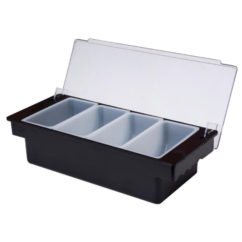 Boîte ingrédients en plastique noir Beaumont 4 bacs CZ603 Beaumont Boîte ingrédients en plastique noir Beaumont 4 bacs CZ603 Beaumont