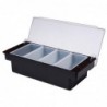 Boîte ingrédients en plastique noir Beaumont 4 bacs CZ603 Beaumont
