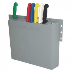 Support mural plastique pour couteaux 14 pièces Hygiplas D718 Sans Marque