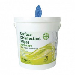 Boîte de lingettes désinfectantes de surface sans CAQ EcoTech (lot de 500) DA301 EcoTech