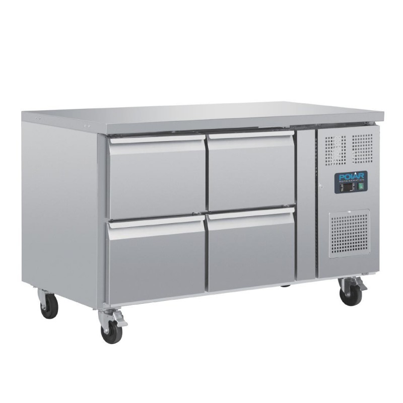 Table réfrigérée GN 1/1 ventilée 4 tiroirs Polar Série U DA547 Polar Table réfrigérée GN 1/1 ventilée 4 tiroirs Polar Série U DA547 Polar