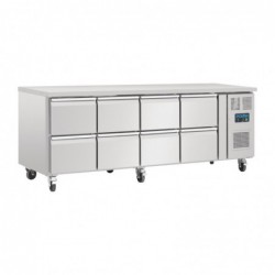 Table réfrigérée GN 1/1 ventilée 8 tiroirs Polar Série U DA549 Polar
