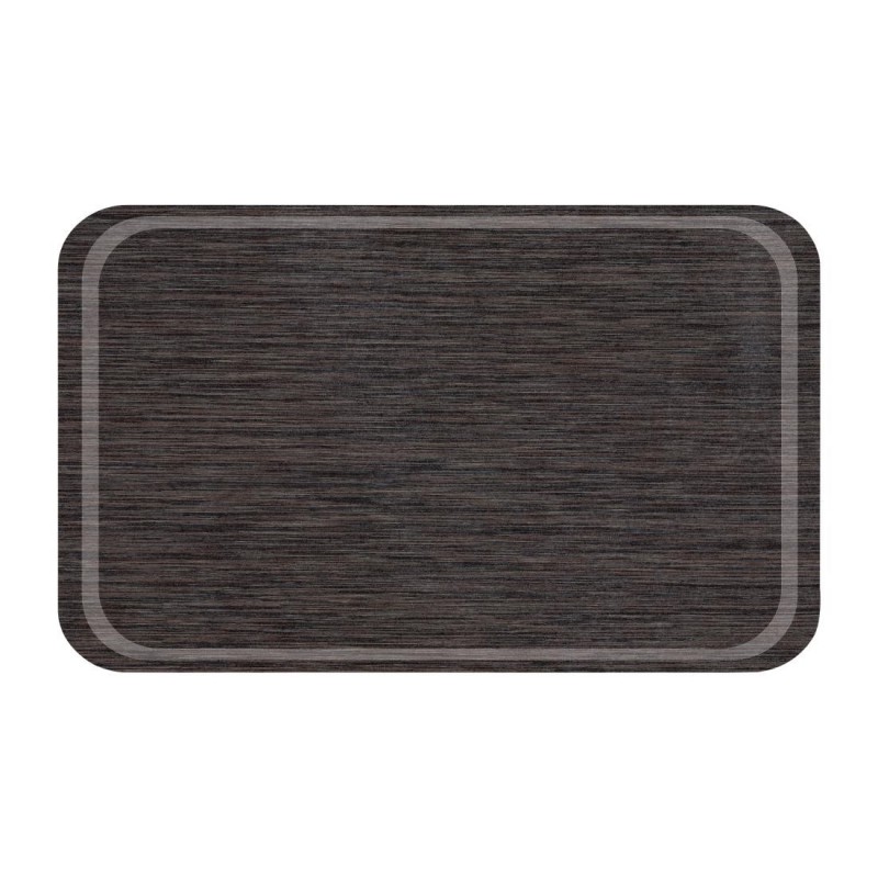 Plateau Euronorme en mélamine Roltex antidérapant 530x370mm wengé DA716 Roltex