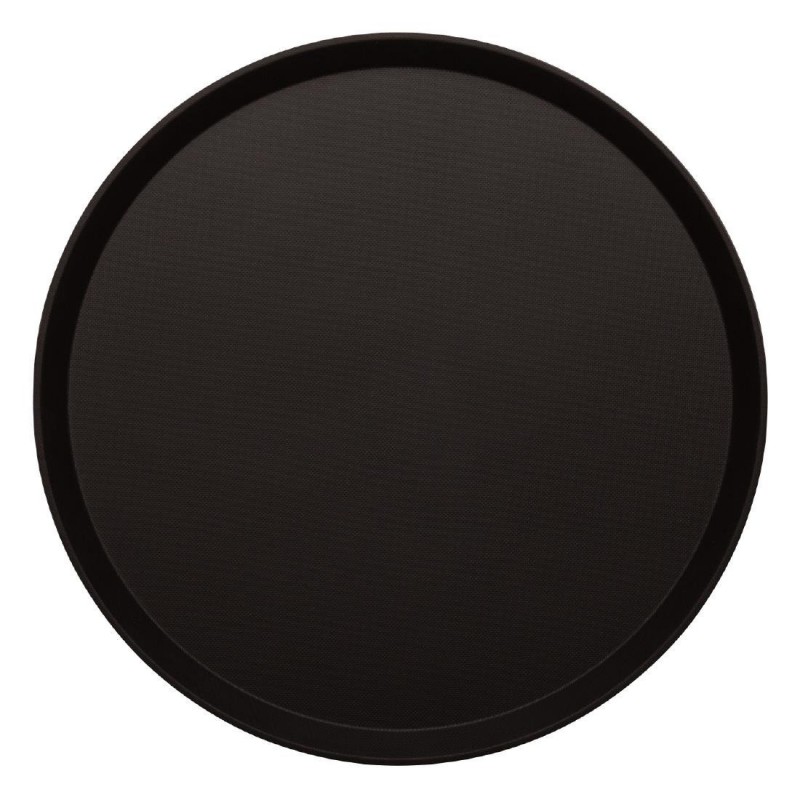 Plateau rond fibre de verre antidérapant Treadlite Cambro noir 40