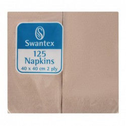 Serviettes kraft déjeuner recyclées 400mm 2 plis pliage 1/8 (lot de 2000) DB484 Swantex