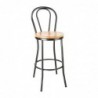 Tabouret haut Bolero Clarisse gris métal DC179 Bolero