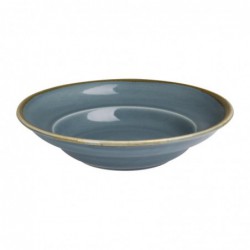 Assiettes à pâtes Olympia Kiln couleur océan 250mm (lot de 4) DC305 Olympia