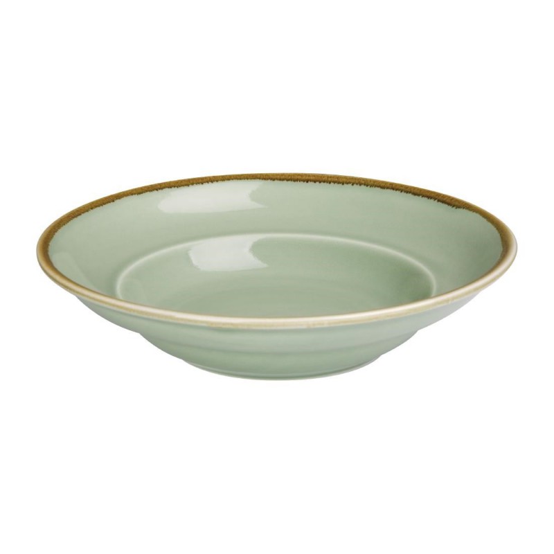 Assiettes à pâtes Olympia Kiln couleur mousse 250mm (lot de 4) DC307 Olympia Assiettes à pâtes Olympia Kiln couleur mousse 250mm (lot de 4) DC307 Olympia