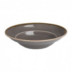 Assiettes à pâtes Olympia Kiln grise 250mm (lot de 4) DC308 Olympia