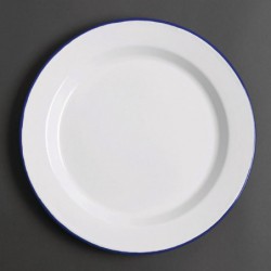 Assiette plate en acier émaillé Olympia 300mm lot de 6 DC388 Olympia