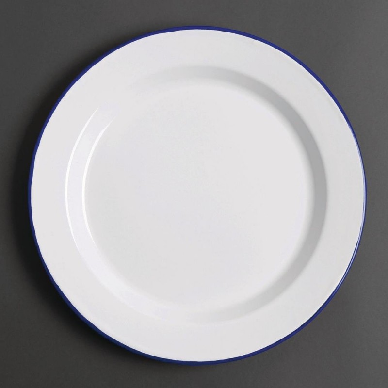 Assiette plate en acier émaillé Olympia 300mm lot de 6 DC388 Olympia Assiette plate en acier émaillé Olympia 300mm lot de 6 DC388 Olympia