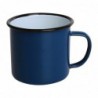 Mugs en acier émaillé bleu et noir Olympia 350ml DC394 Olympia
