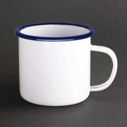 Grand mug à soupe en acier émaillé Olympia 670ml DC398 Olympia
