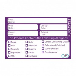 Etiquettes réutilisables allergènes PuraCycle (lot de 20) DC458 PuraCycle