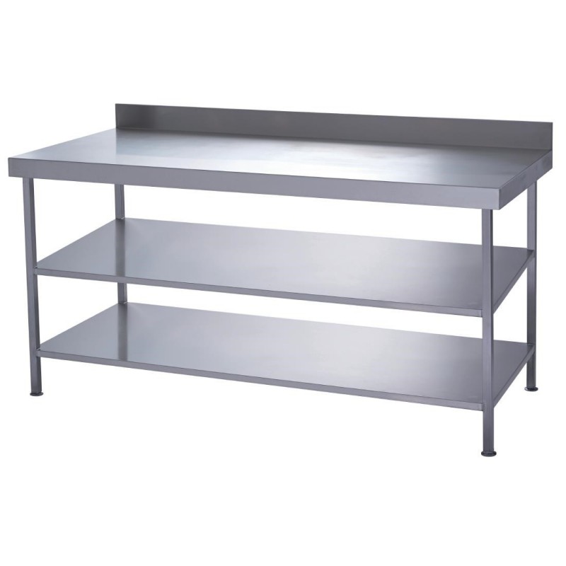 Table murale inox entièrement soudée avec 2 étagères inférieures Parry 1200x600mm DC610 Parry Table murale inox entièrement soudée avec 2 étagères inférieures Parry 1200x600mm DC610 Parry