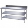 Table murale inox entièrement soudée avec 2 étagères inférieures Parry 1200x600mm DC610 Parry