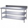 Table murale inox entièrement soudée avec 2 étagères inférieures Parry 1800x600mm DC621 Parry
