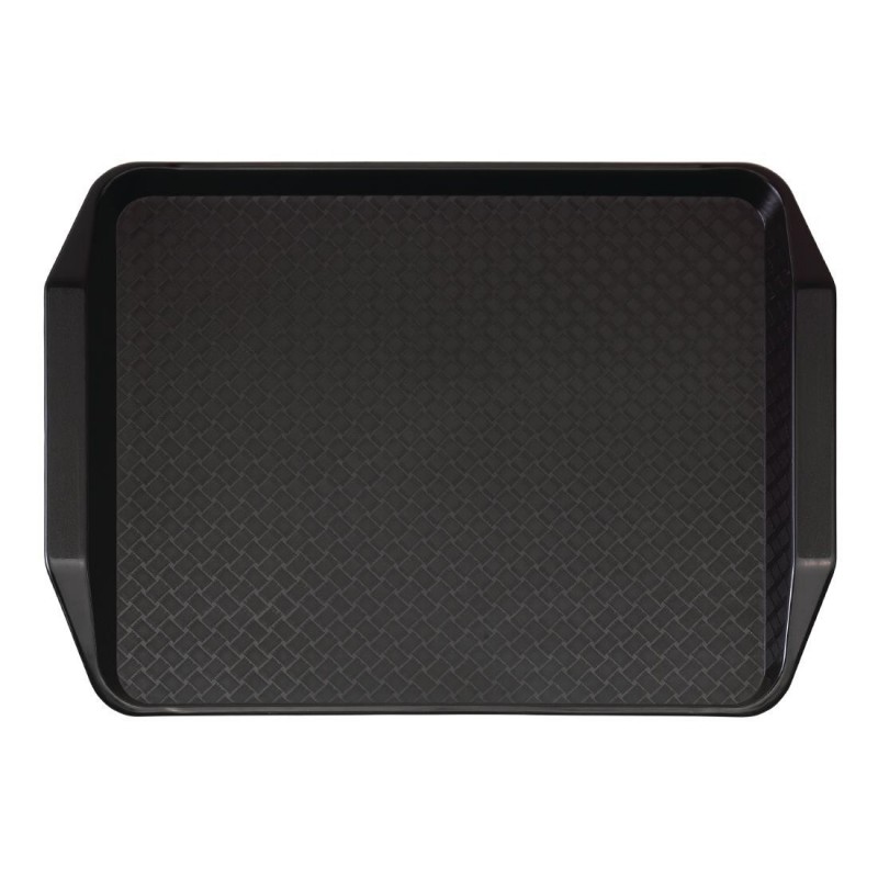 Plateau rectangulaire avec poignées en polypropylène Fast Food Cambro noir 43 cm DE314 Cambro Plateau rectangulaire avec poignées en polypropylène Fast Food Cambro noir 43 cm DE314 Cambro