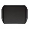 Plateau rectangulaire avec poignées en polypropylène Fast Food Cambro noir 43 cm DE314 Cambro