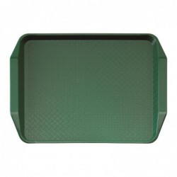 Plateau rectangulaire avec poignées en polypropylène Fast Food Cambro vert 43 cm DE316 Cambro