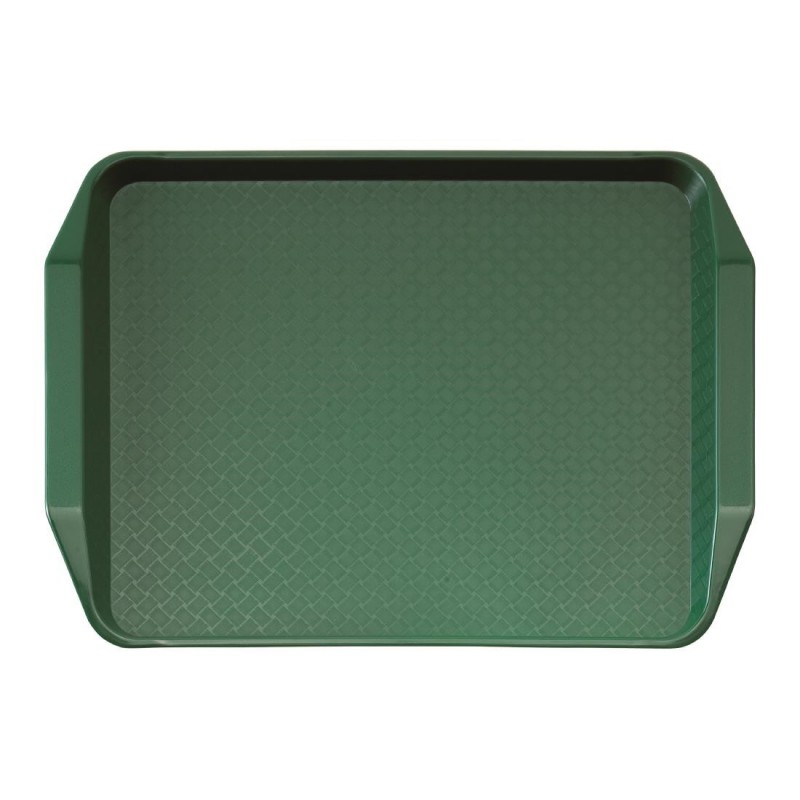 Plateau rectangulaire avec poignées en polypropylène Fast Food Cambro vert 43 cm DE316 Cambro Plateau rectangulaire avec poignées en polypropylène Fast Food Cambro vert 43 cm DE316 Cambro