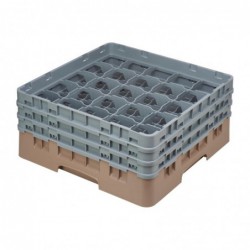 Casier à verres 25 compartiments Camrack Cambro beige hauteur max 174mm DE789 Cambro