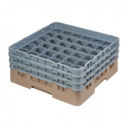 Casier à verres 36 compartiments Camrack Cambro beige hauteur max 174mm DE795 Cambro