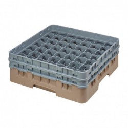 Casier à verres 49 compartiments Camrack Cambro beige hauteur max 133mm DE797 Cambro