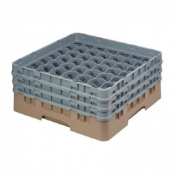 Casier à verres 49 compartiments Camrack Cambro beige hauteur max 174mm DE798 Cambro