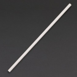 Pailles en papier compostables Fiesta Compostable blanches DE925 Fiesta