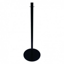 Poteau d'accueil noir tête plate Bolero DF010 Bolero