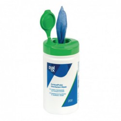 Lingettes de surface désinfectantes Pal TX (lot de 10x 200) DF107 Pal