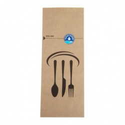 Pochettes à couverts en papier kraft recyclable et scellable (lot de 2000) DF696 Sans Marque