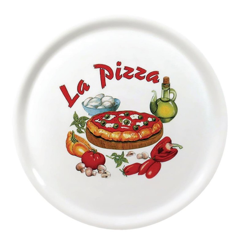 Assiettes à pizza en porcelaine 31 cm Saturnia décor La pizza (lot de 6) DJ957 Saturnia Assiettes à pizza en porcelaine 31 cm Saturnia décor La pizza (lot de 6) DJ957 Saturnia