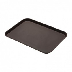 Plateau de service rectangulaire fibre de verre antidérapant Camtread Cambro bronze 450x650mm DK247 Cambro