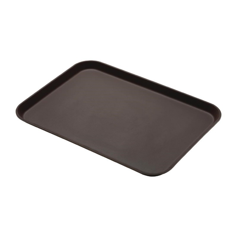 Plateau de service rectangulaire fibre de verre antidérapant Camtread Cambro bronze 450x650mm DK247 Cambro Plateau de service rectangulaire fibre de verre antidérapant Camtread Cambro bronze 450x650mm DK247 Cambro