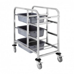 Chariot de cantine en acier inoxydable Vogue DK738 Vogue