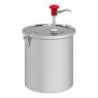 Distributeur de sauce 10 litres à poussoir en inox 18/10 Gastro M DK789 Gastro M