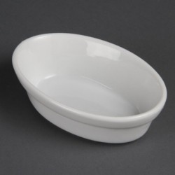 Plats à gratin ovales blancs Olympia 145 x 104mm (Lot de 6) DK806 Olympia